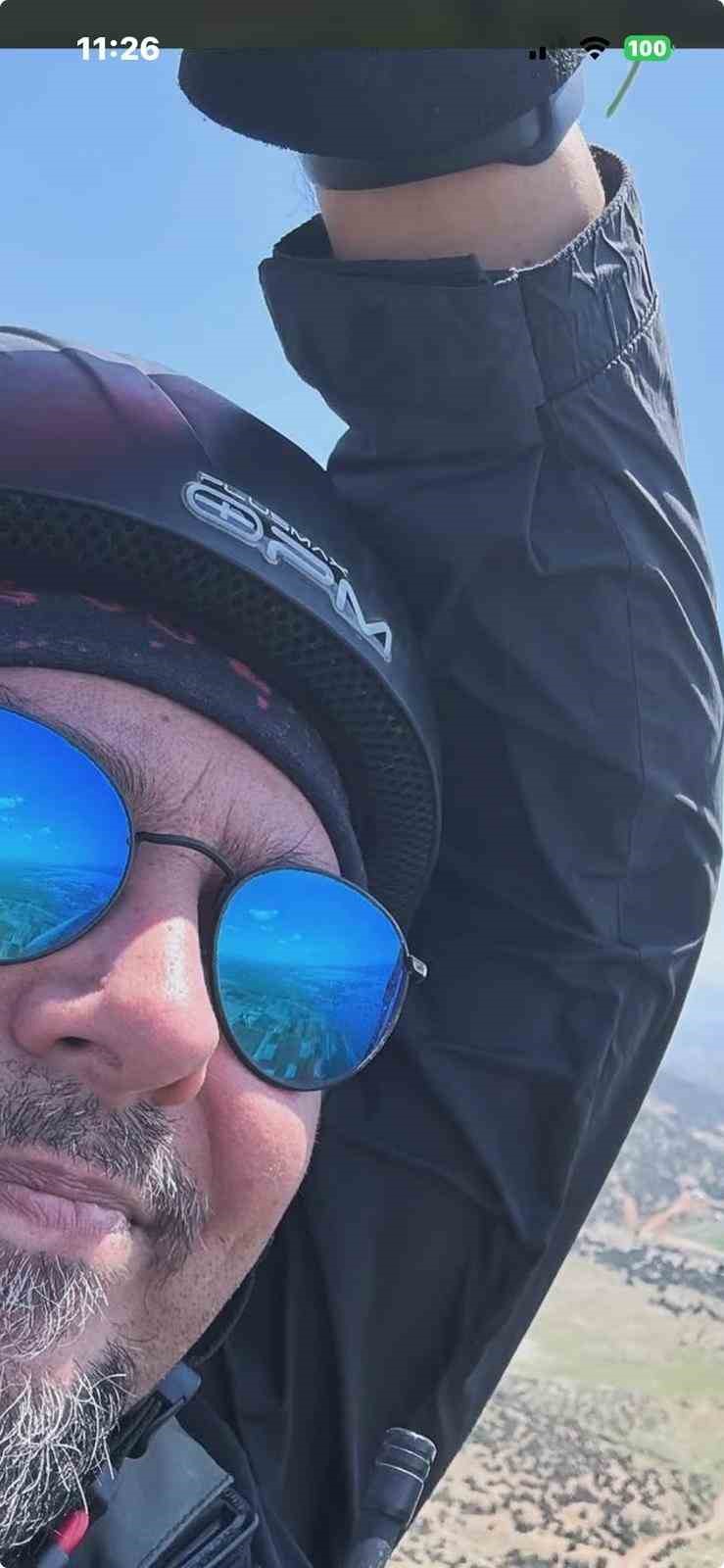 Yamaç paraşütüyle buldan semalarında uçtu