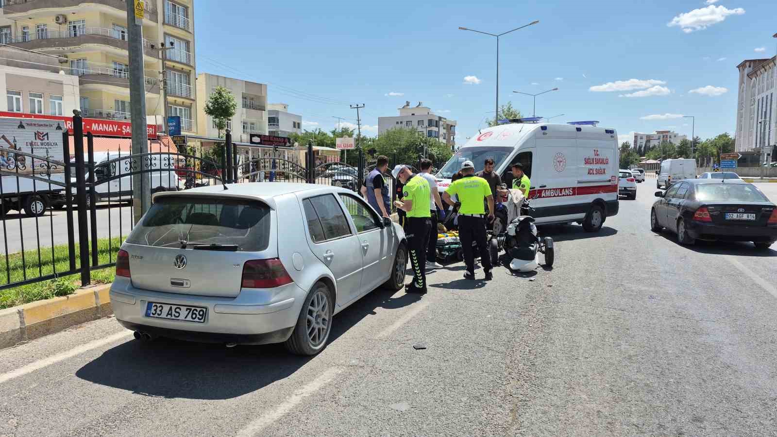 Adıyaman’da otomobille motosiklet çarpıştı: 1 yaralı