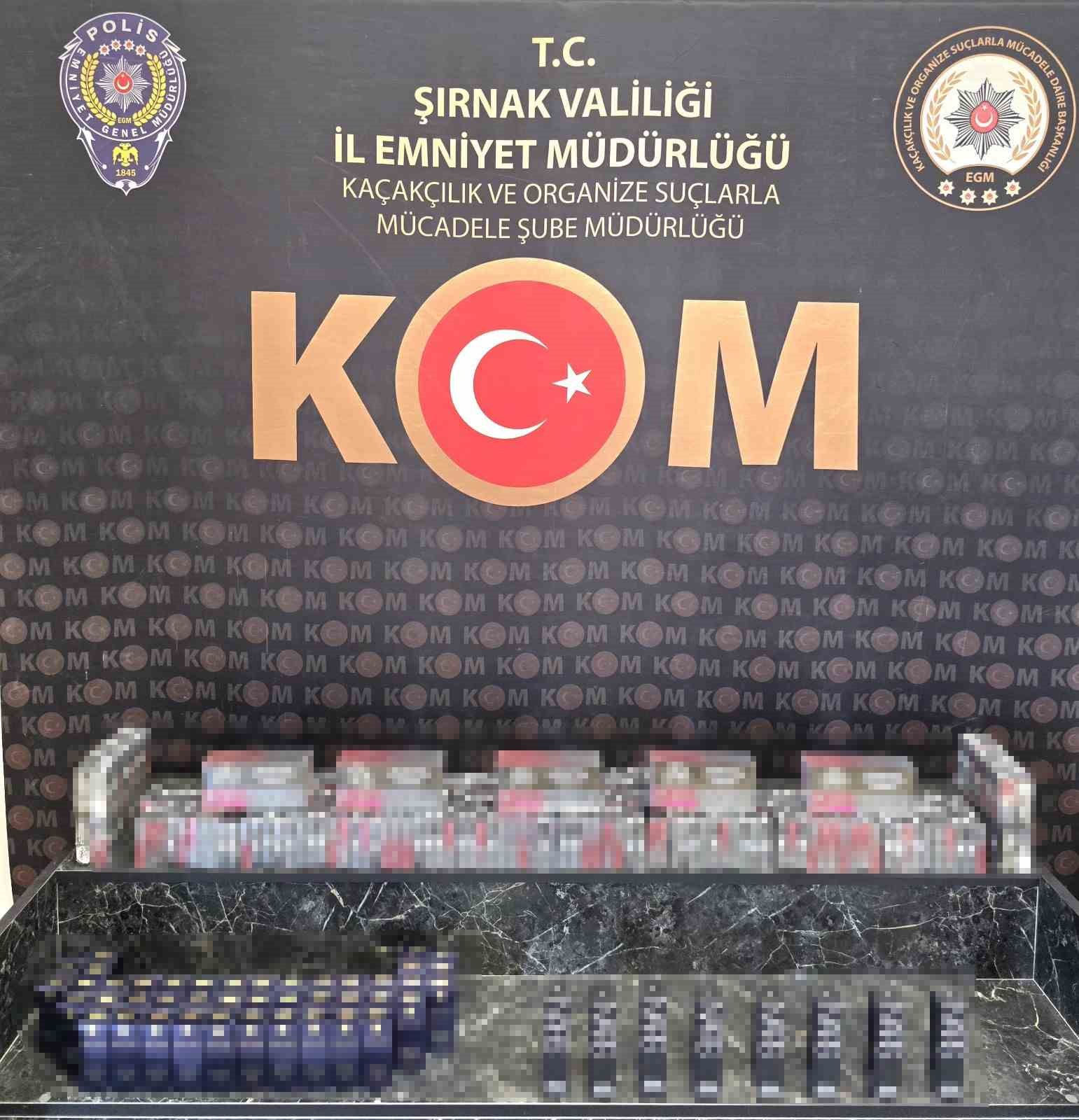 Şırnak’ta 16,2 milyon liralık kaçak ürün ele geçirildi