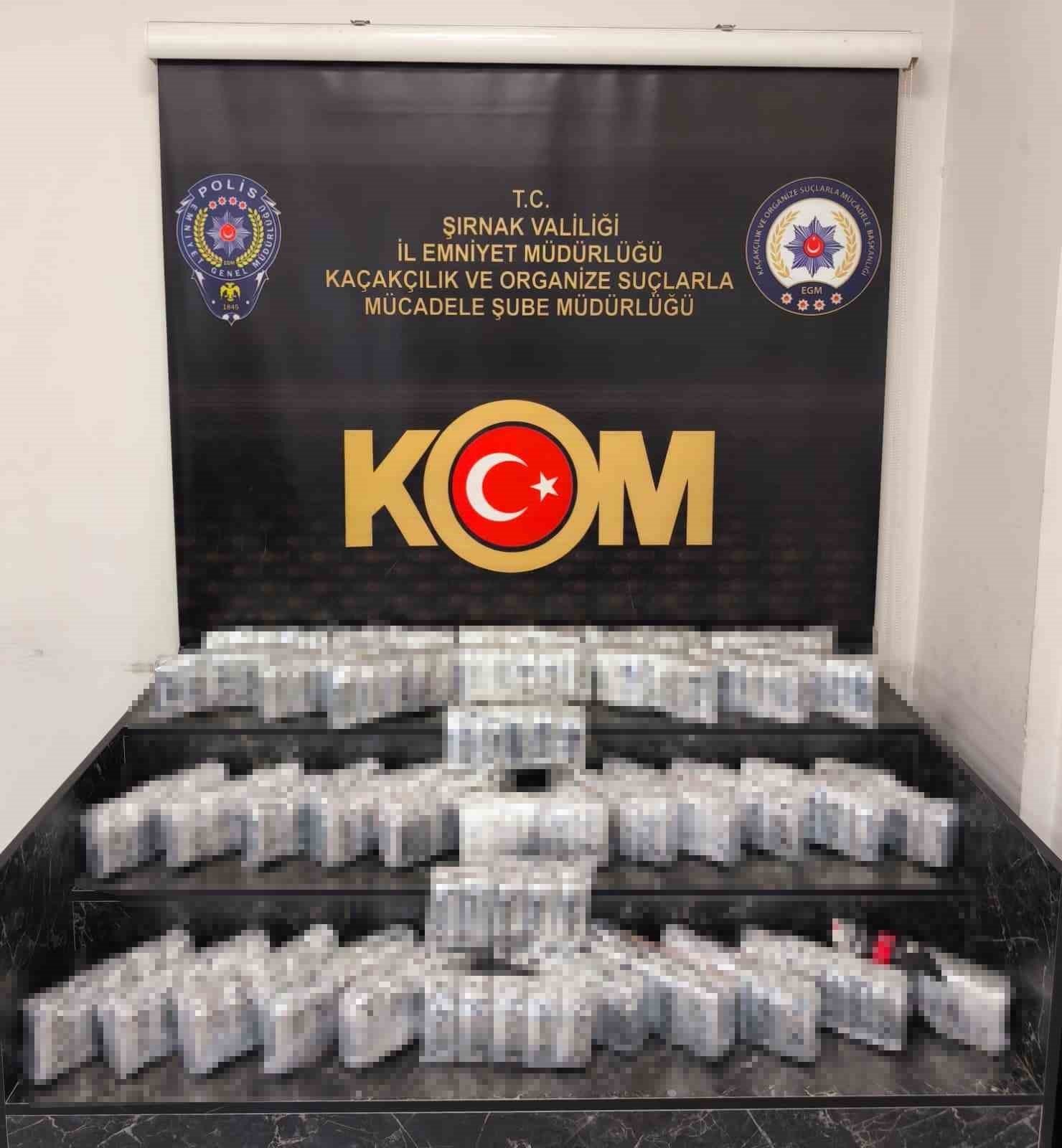 Şırnak’ta 16,2 milyon liralık kaçak ürün ele geçirildi