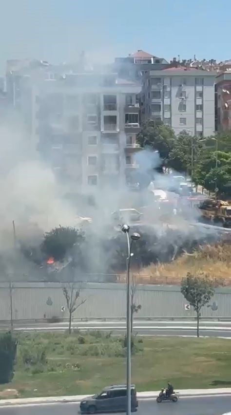 Avcılar’da yaşlı bir adam otluk alanı yakıp kaçtı