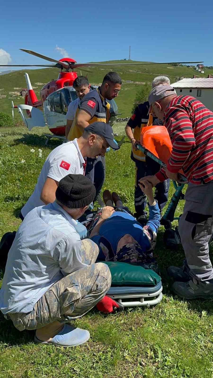 Helikopter ambulans 6 ayda yaklaşık 100 hasta için havalandı