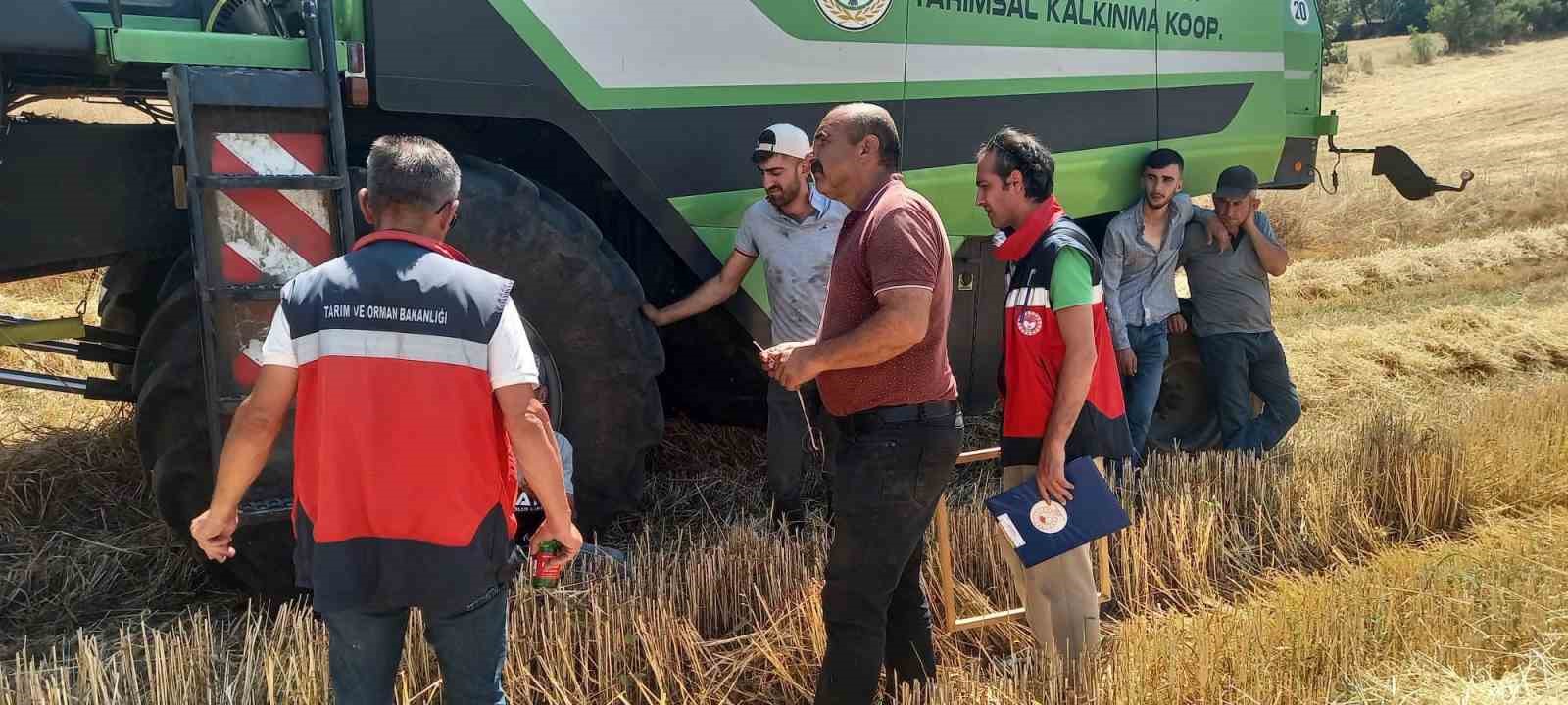 Tavşanlı’da biçerdöver kontrolleri sürüyor