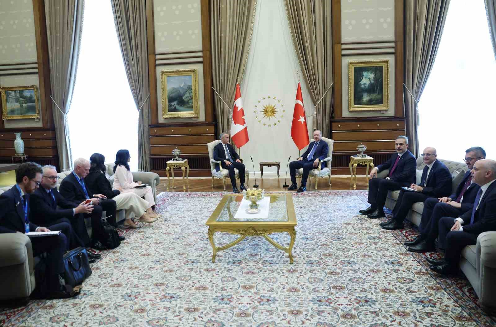 Cumhurbaşkanı Erdoğan, Kanada Başbakanı Mark Carney’i kabul etti