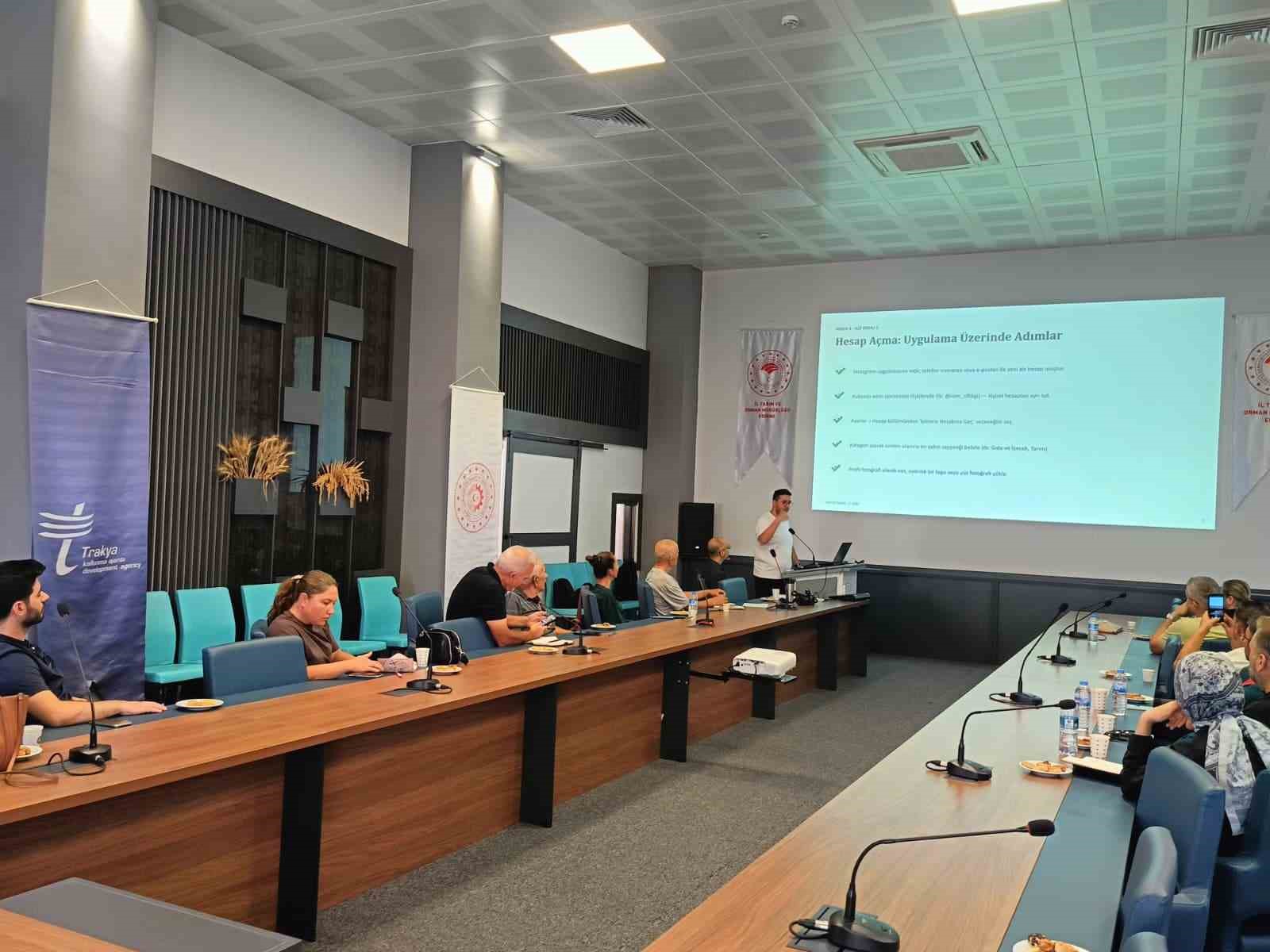 Edirneli sera üreticileri dijital pazara hazırlanıyor