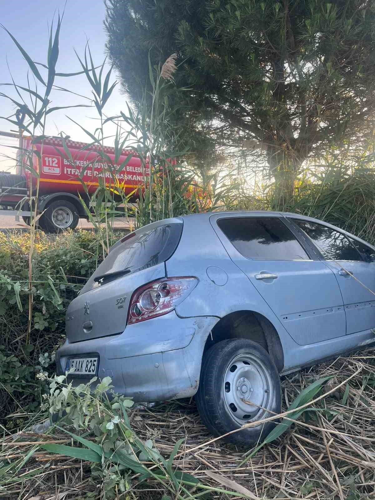 Balıkesir’de sürücü direksiyon hakimiyetini kaybetti; 1 yaralı