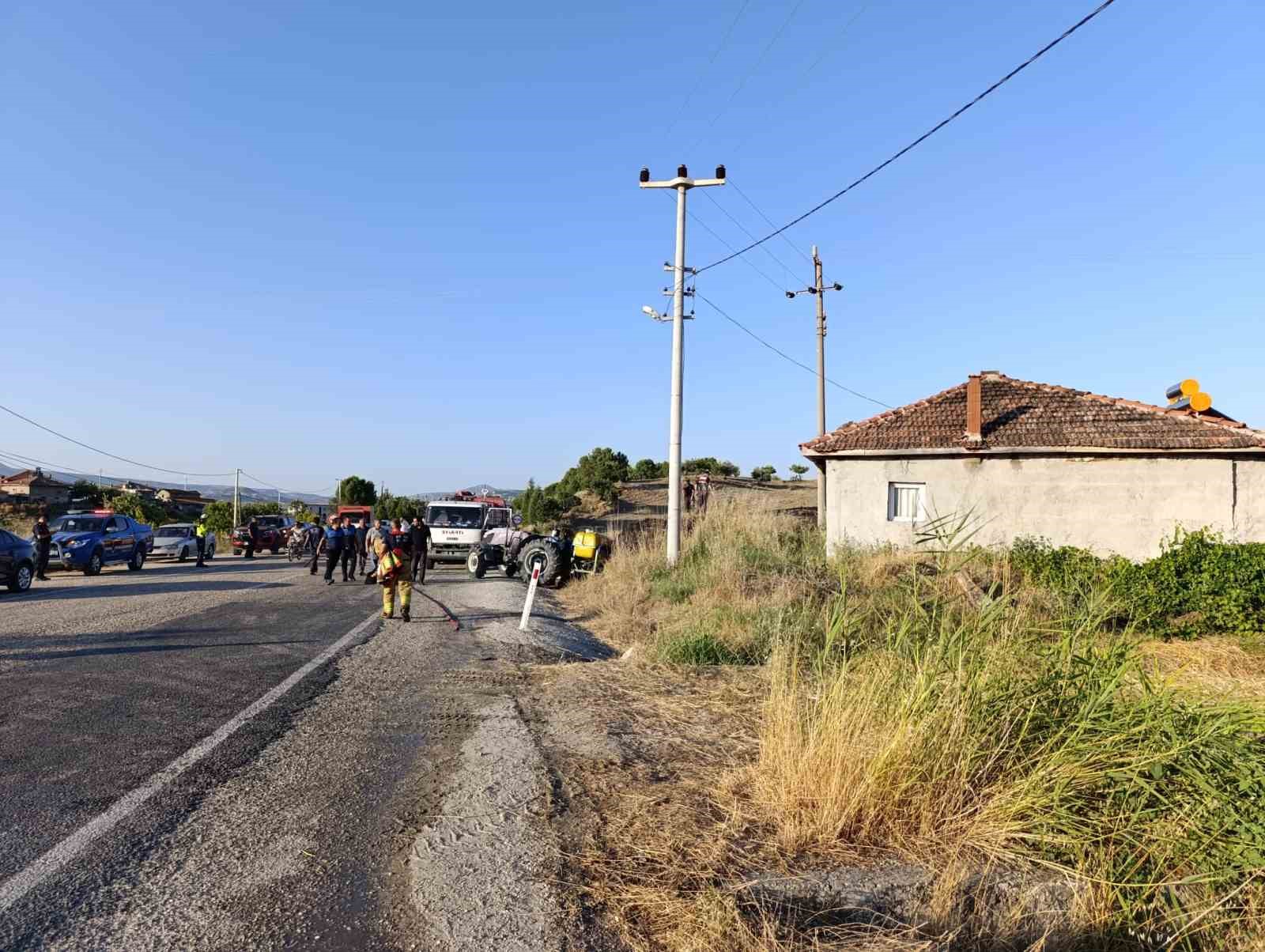 Selendi’de bir ev ve 2 dekarlık arazi alevlere teslim oldu
