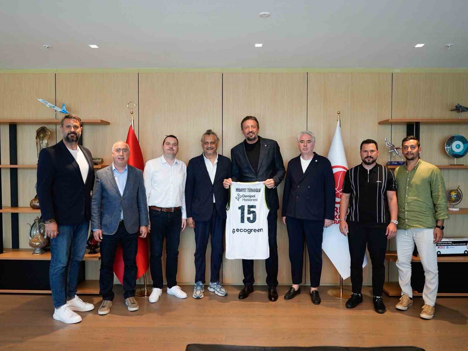 Denizli Basket’ten TBF Başkanı Türkoğlu’na ziyaret