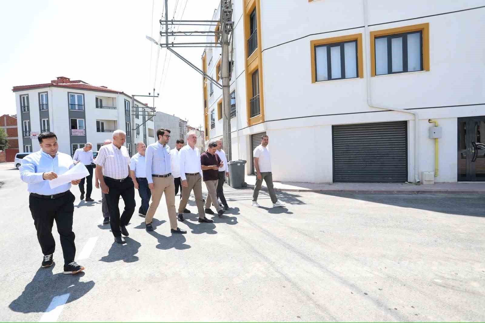 Başkan Taban tamamlanan asfalt ve otopark çalışmalarını yerinde inceledi