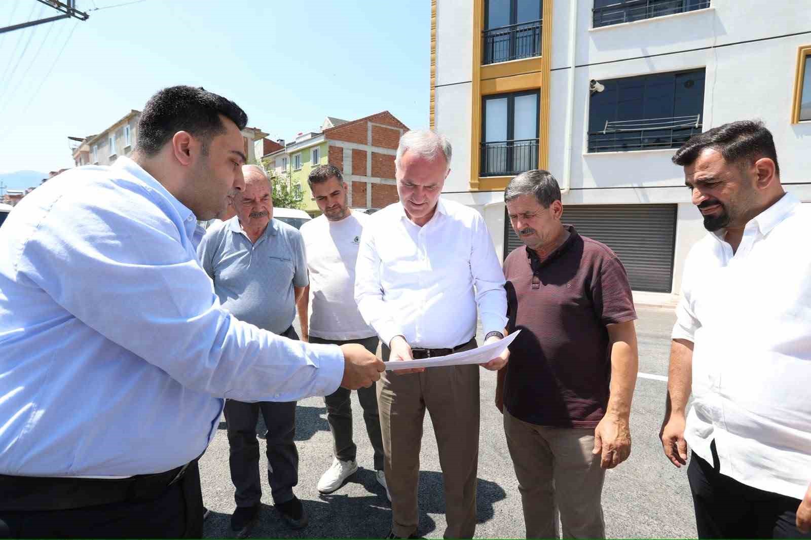 Başkan Taban tamamlanan asfalt ve otopark çalışmalarını yerinde inceledi