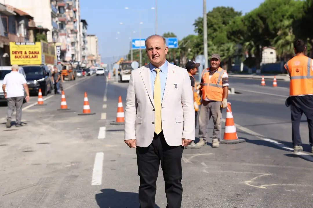 İncirliova anayolunda sıcak asfalt çalışması tamamlandı