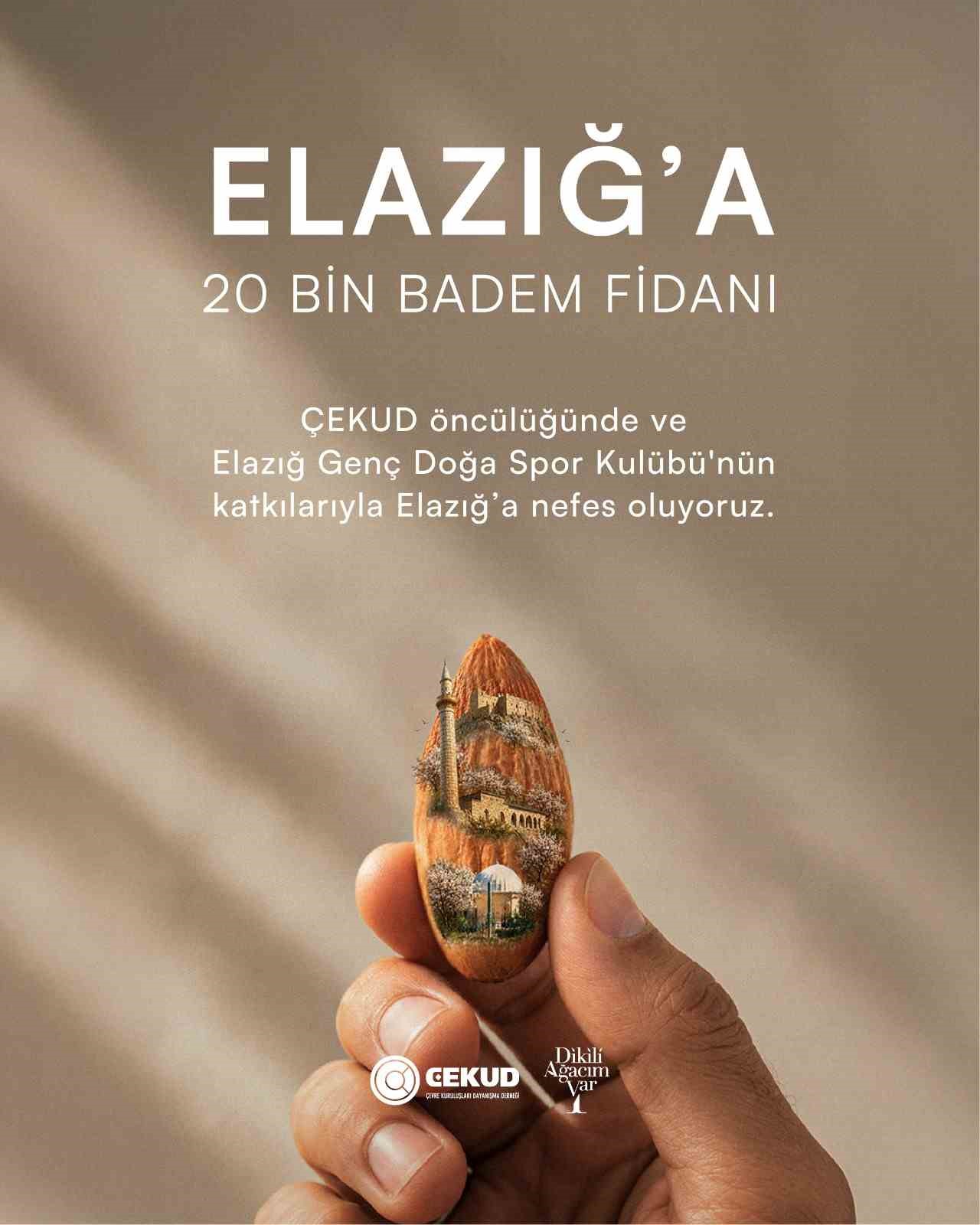 Elazığ’da atıl araziler için 20 bin badem fidanı dağıtacak