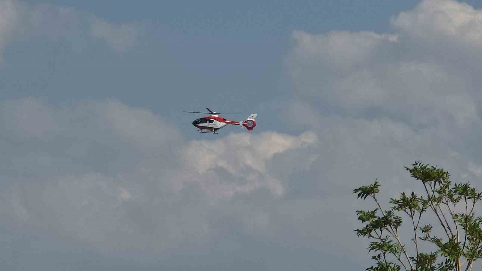 Ambulans helikopter kalp hastası için havalandı