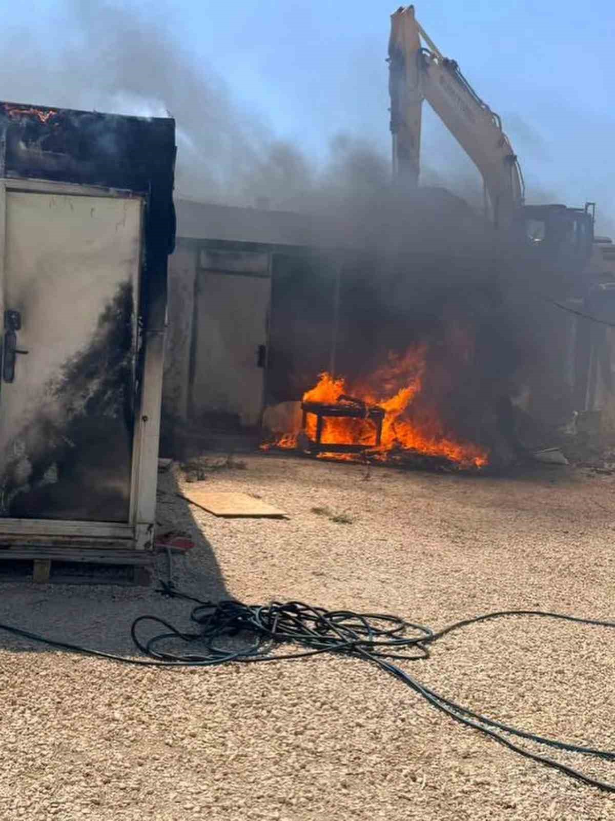 Antakya’da konteyner yangını