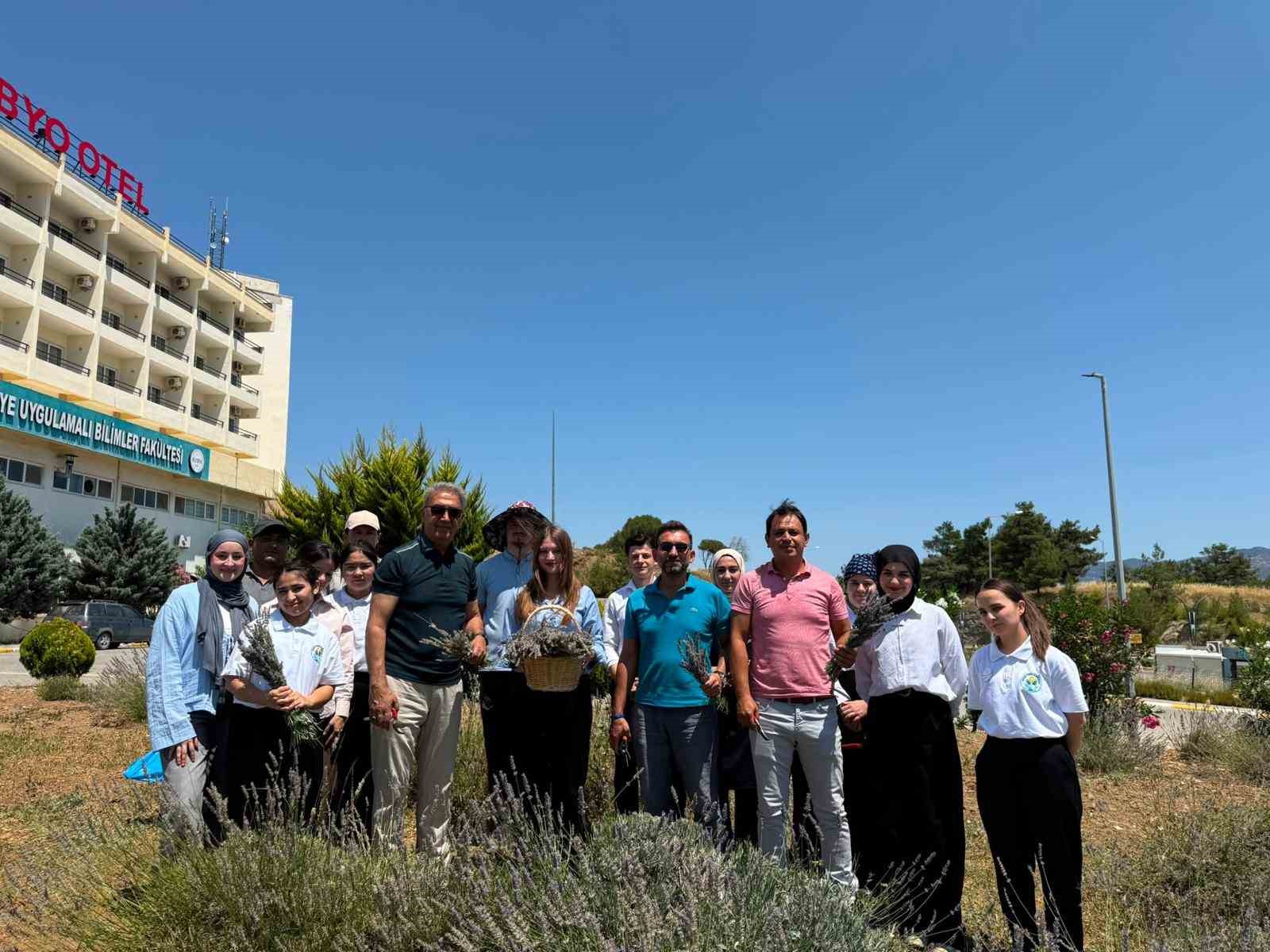 Burhaniye’de "Lavanta Kokulu Okul" da hasat heyecanı