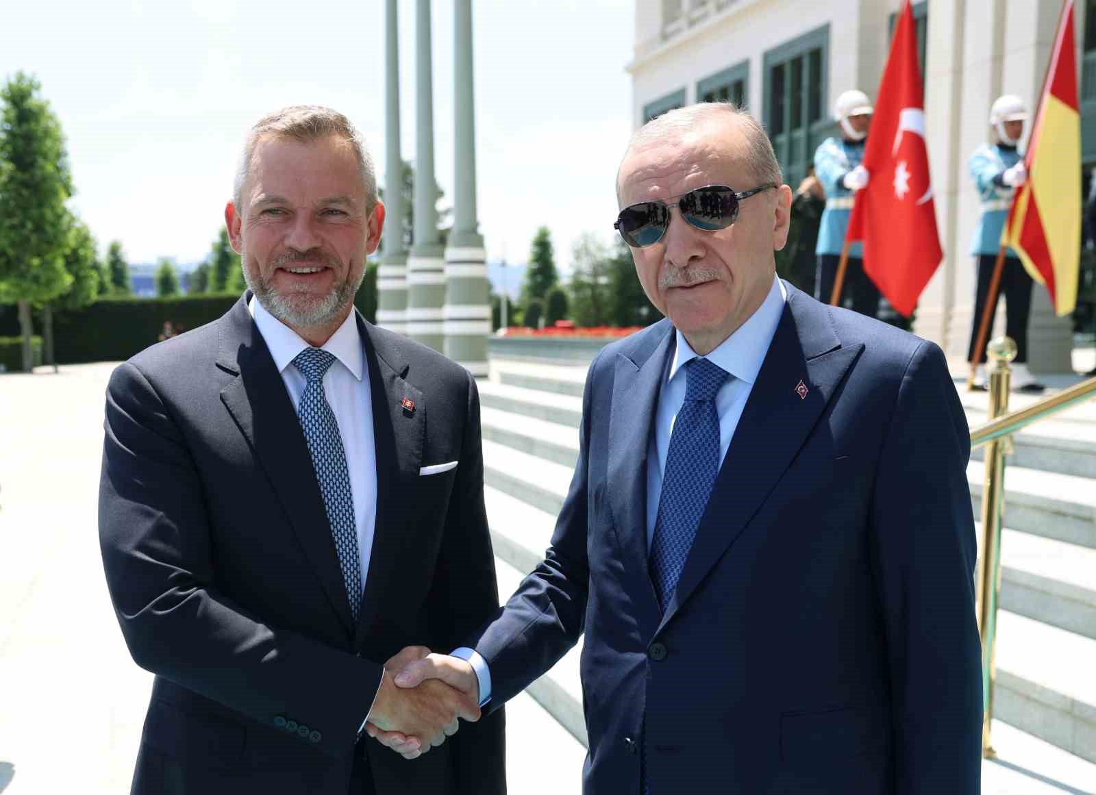 Cumhurbaşkanı Erdoğan, Slovakya Cumhurbaşkanı Pellegrini ile görüştü