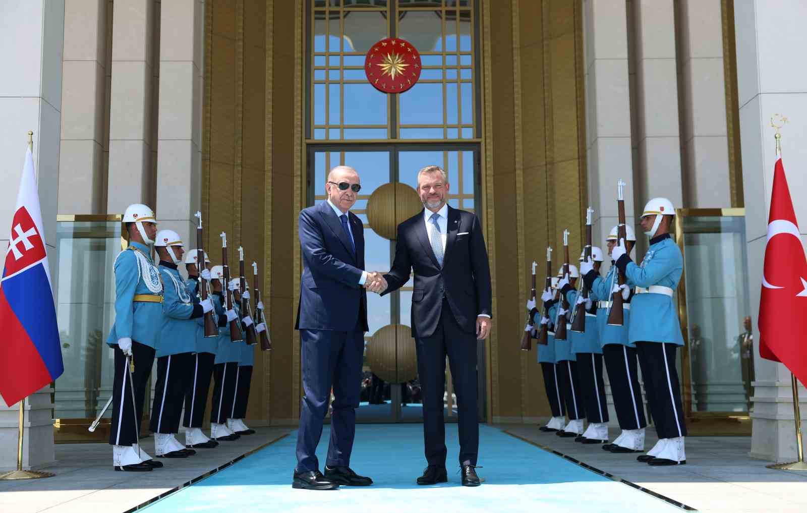 Cumhurbaşkanı Erdoğan, Slovakya Cumhurbaşkanı Pellegrini ile görüştü