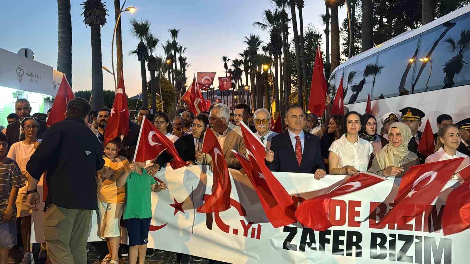 Marmaris’te 15 Temmuz şehitleri dualarla anıldı