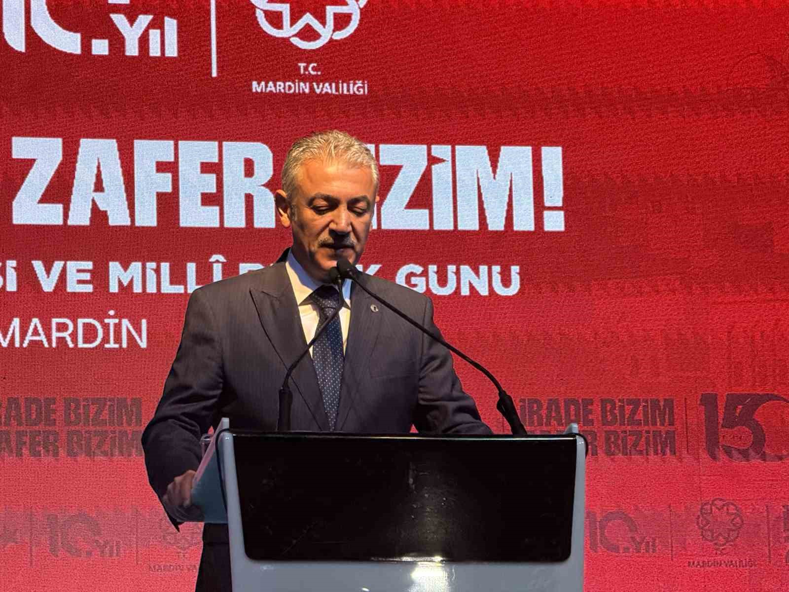 Mardin’de 15 Temmuz Demokrasi ve Milli Birlik Günü anma programı düzenlendi