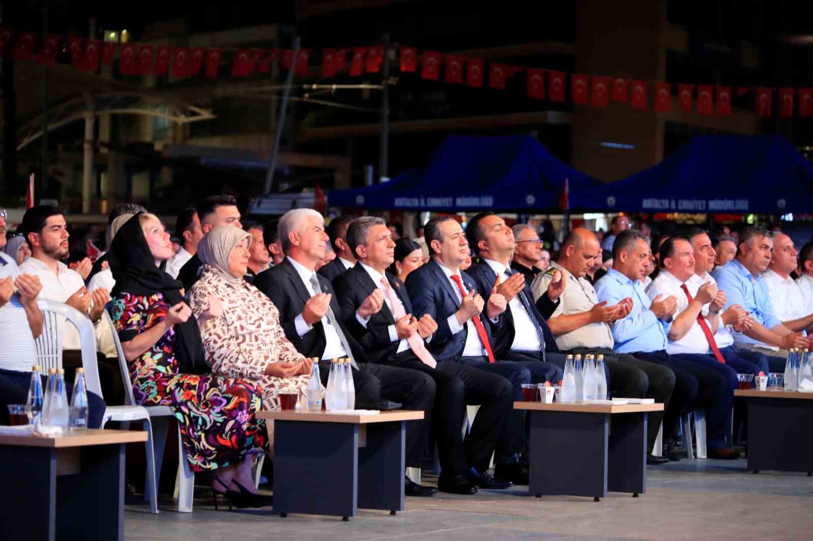 Antalya’da 15 Temmuz Demokrasi ve Milli Birlik Günü etkinliği