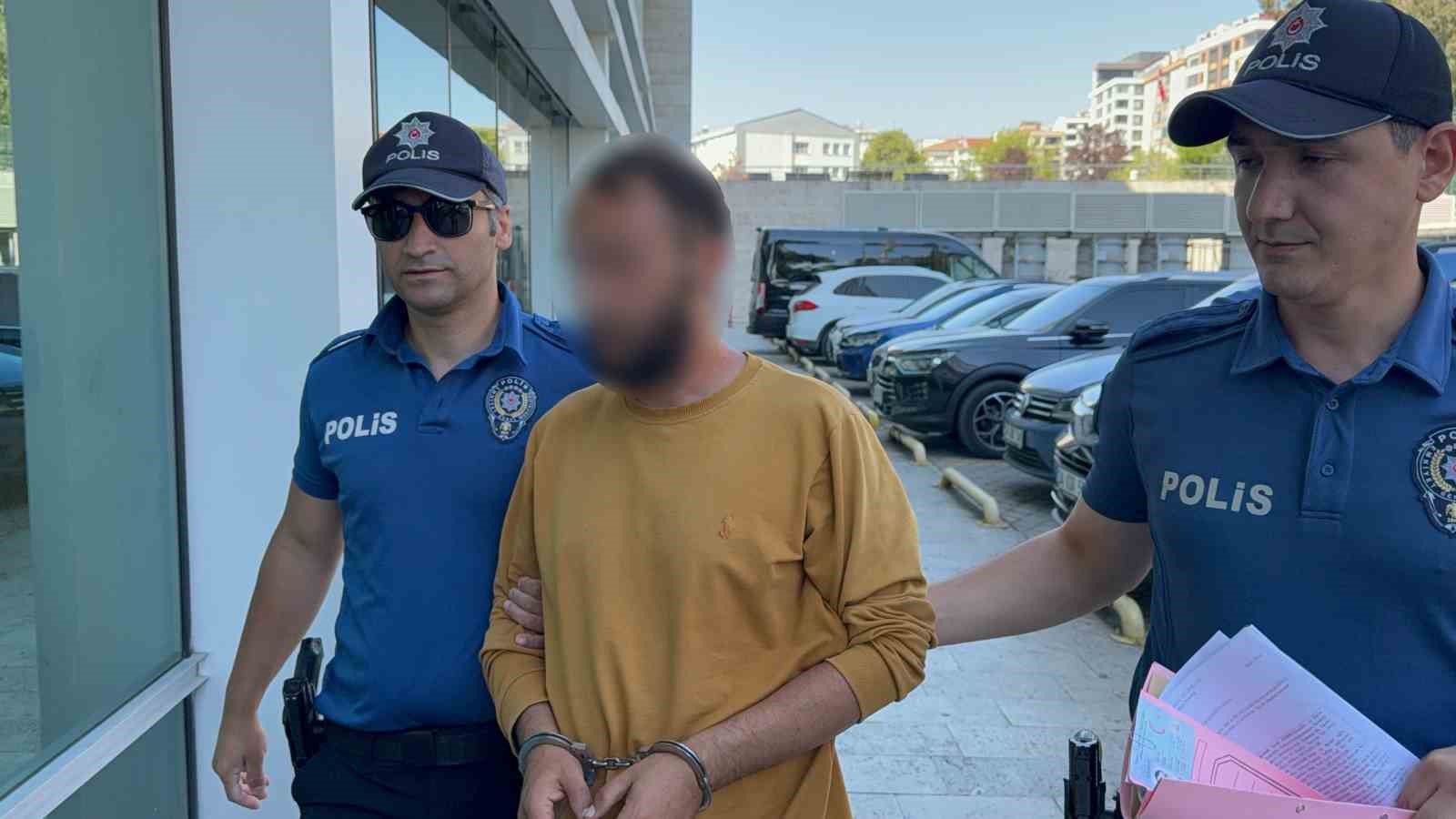 Kediye tekme atarken kameraya yansıyan şahıs yakalandı