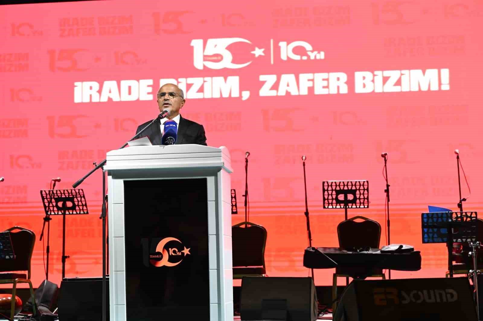 Başkan Er: "15 Temmuz, milletimizin iman ve cesaretle yazdığı demokrasi destanıdır"