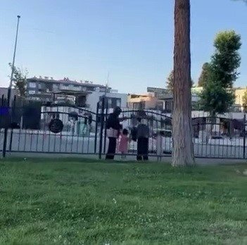 Korkuluğu aşıp trafiği tehlikeye attılar