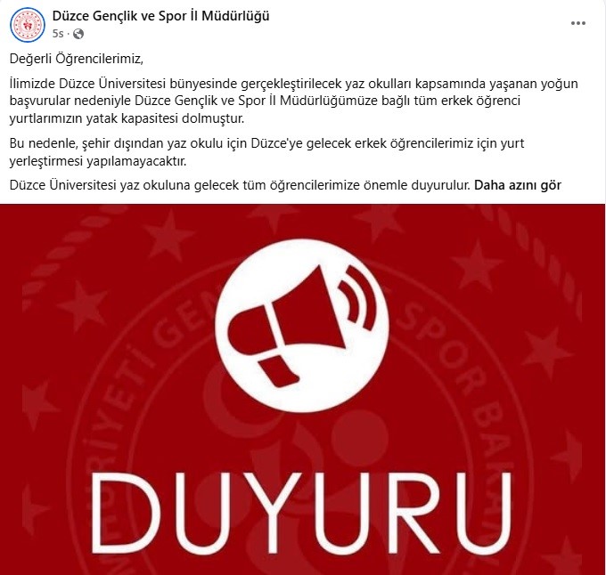Yatak kapasitesi doldu uyarısı