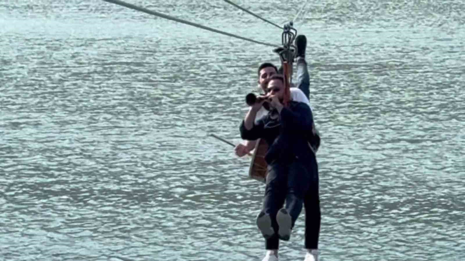 Davul zurnayla zipline keyfi