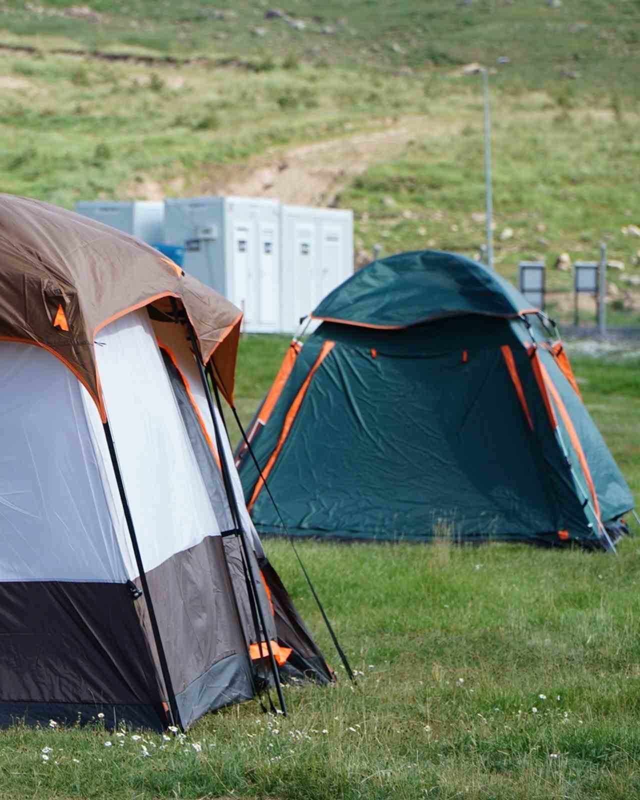 Erciyes’te çadır ve kamp sezonu devam ediyor