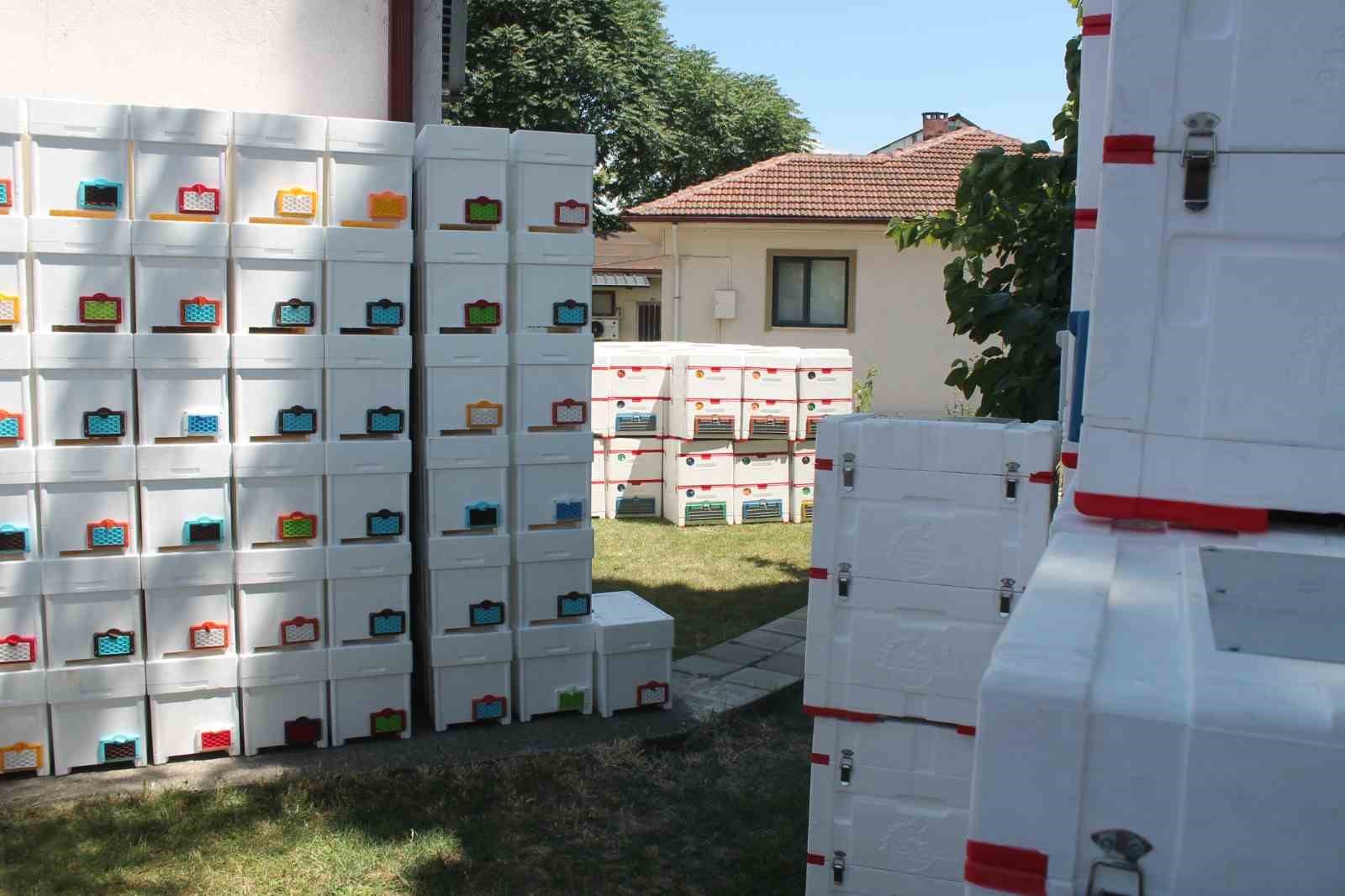Genç arıcılara 380 adet arısız strafor kovan dağıtıldı