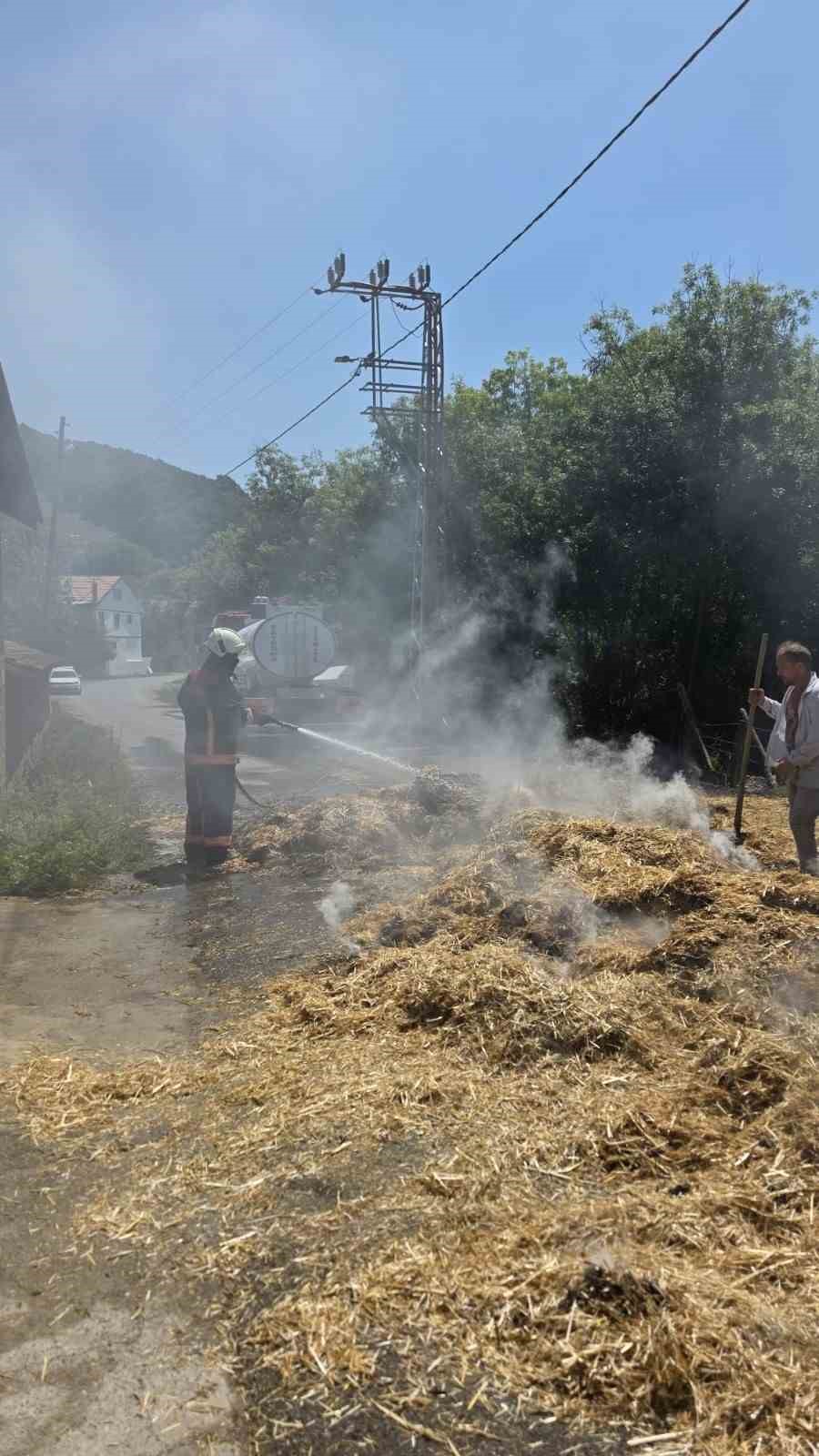 Saman yüklü tırda yangın paniği: Facianın eşiğinden dönüldü