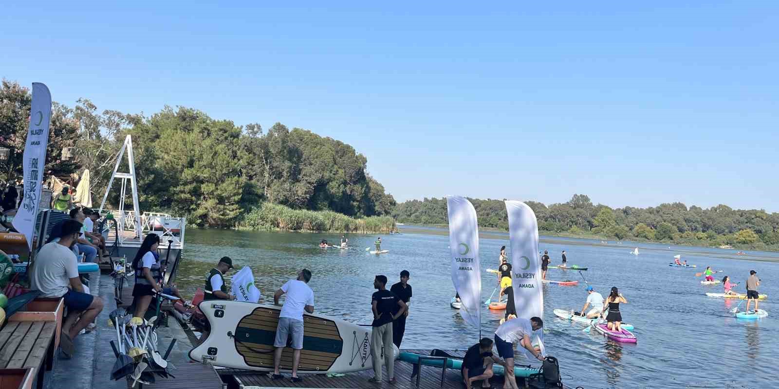 Yeşilay, bağımlılığa karşı Seyhan Nehri’nde kürek çekti