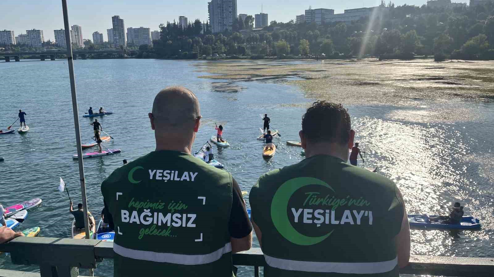 Yeşilay, bağımlılığa karşı Seyhan Nehri’nde kürek çekti