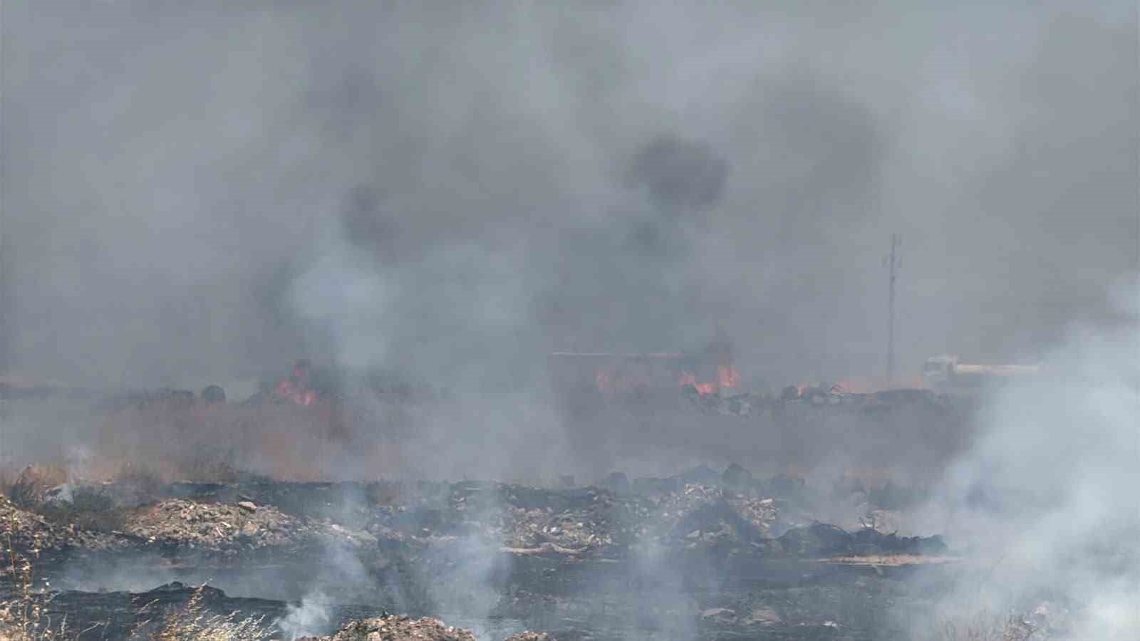 Diyarbakır’da otluk alanda korkutan yangın