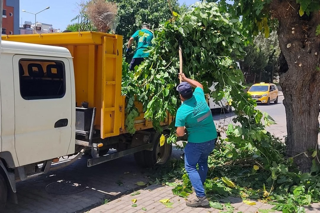 Efeler’de parklar ve yeşil alanlar bakımdan geçiriliyor