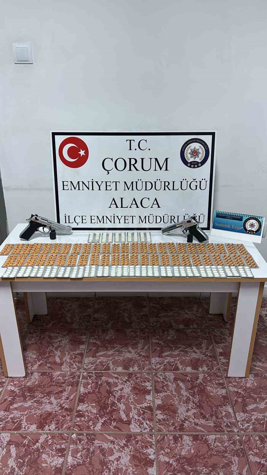 Çorum’da 756 adet sentetik ecza hapı ele geçirildi: 1 tutuklama