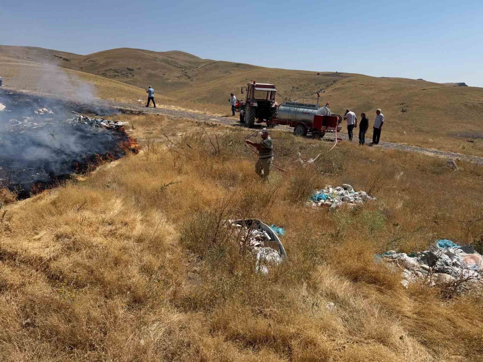 Kulu’da anız yangını