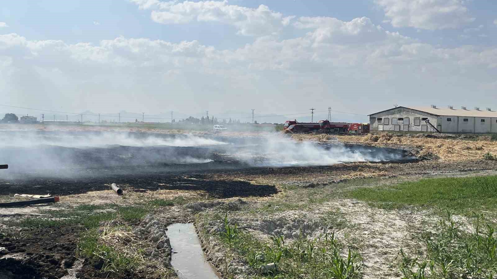 Konya’da anız yangını paniği