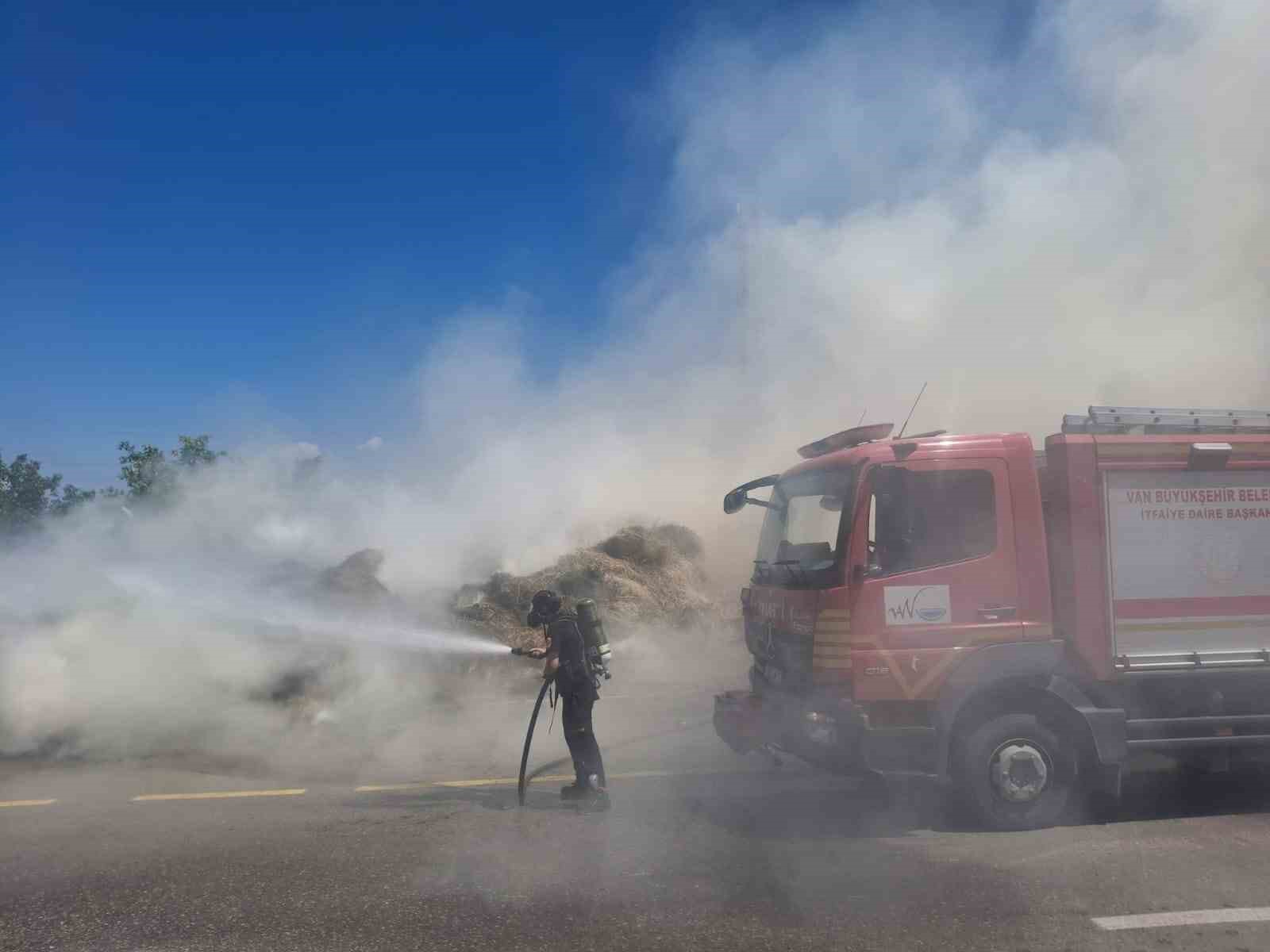 Van’da ot yangını