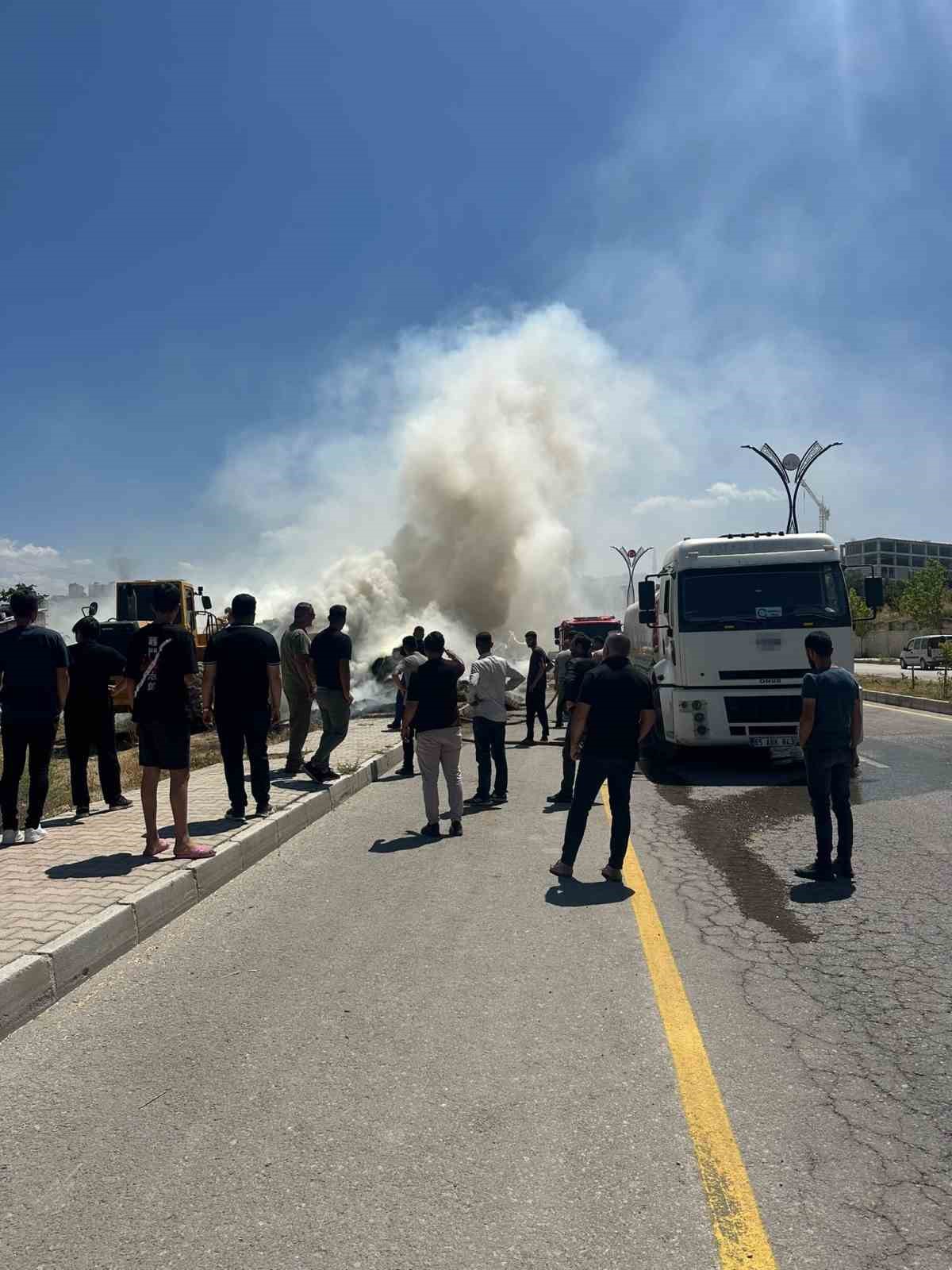 Van’da ot yangını