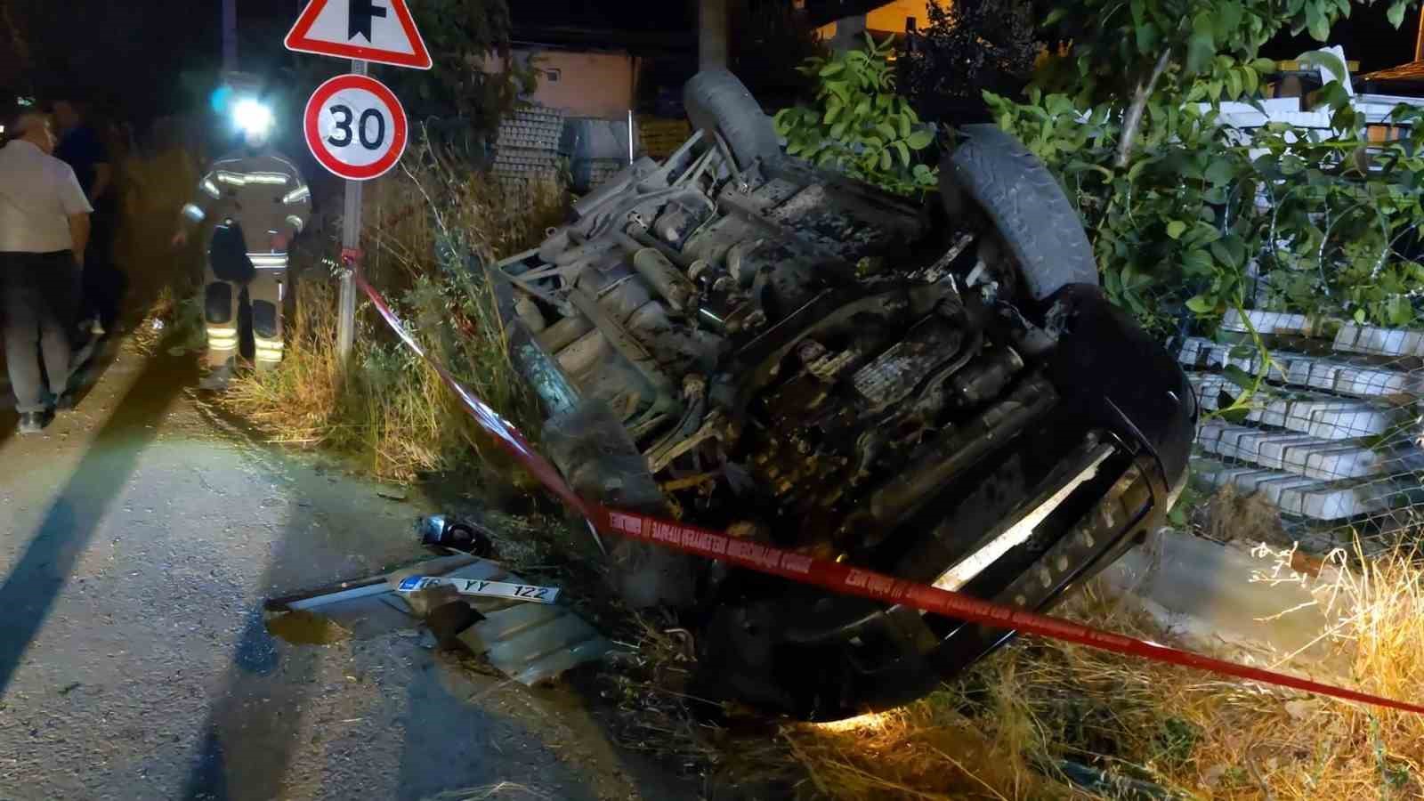 Kontrolden çıkan cip takla attı: 2 yaralı