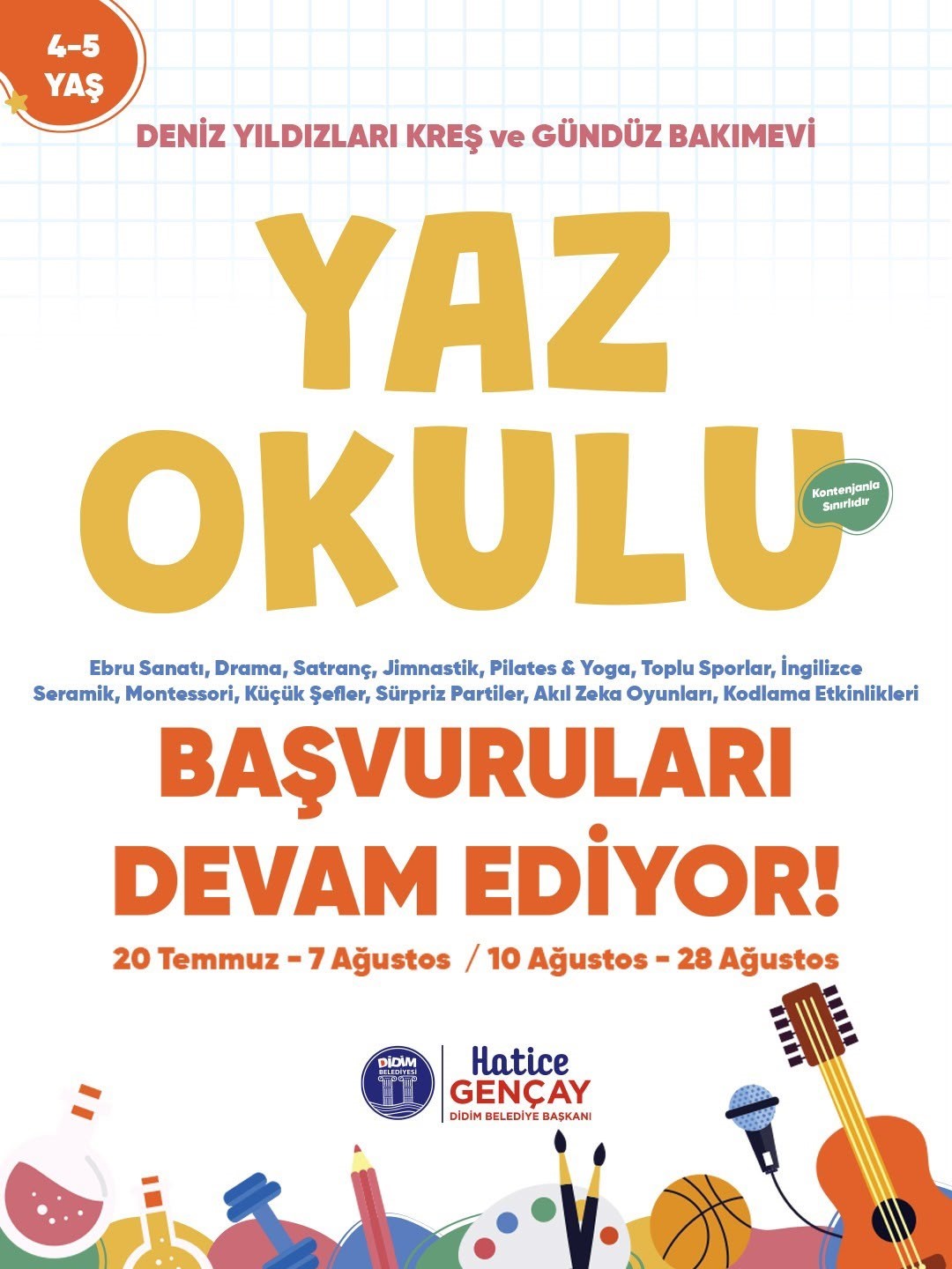 Başkan Gençay: "Çocuklarımızı yaz tatilini eğitim ve eğlenceyle buluşturuyoruz"
