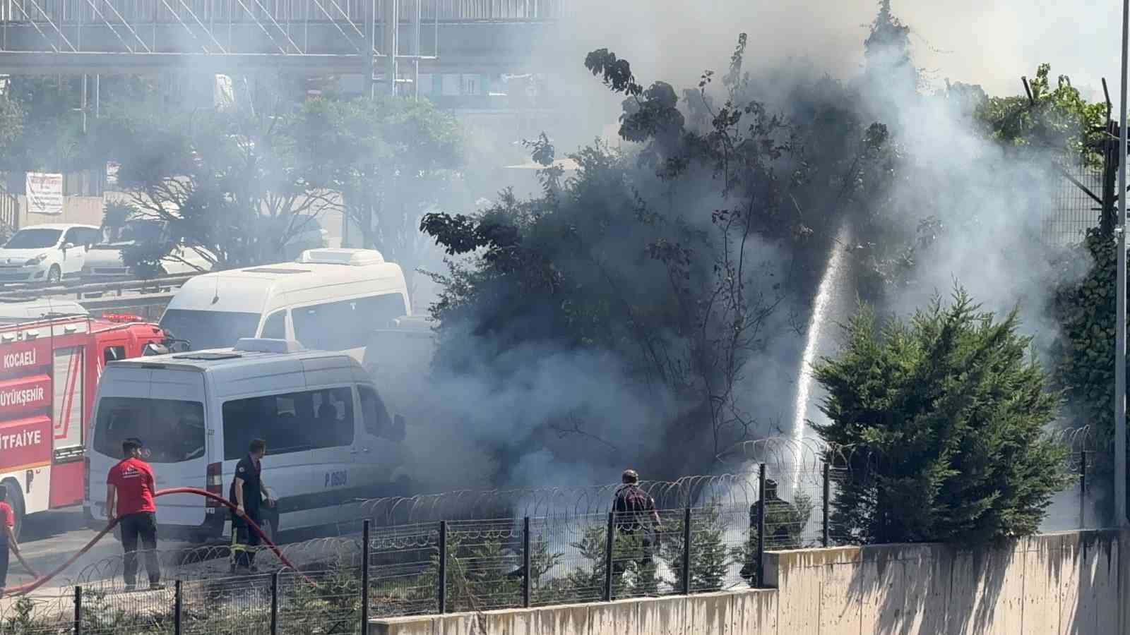 Ağaçlık alanda çıkan yangın büyümeden söndürüldü