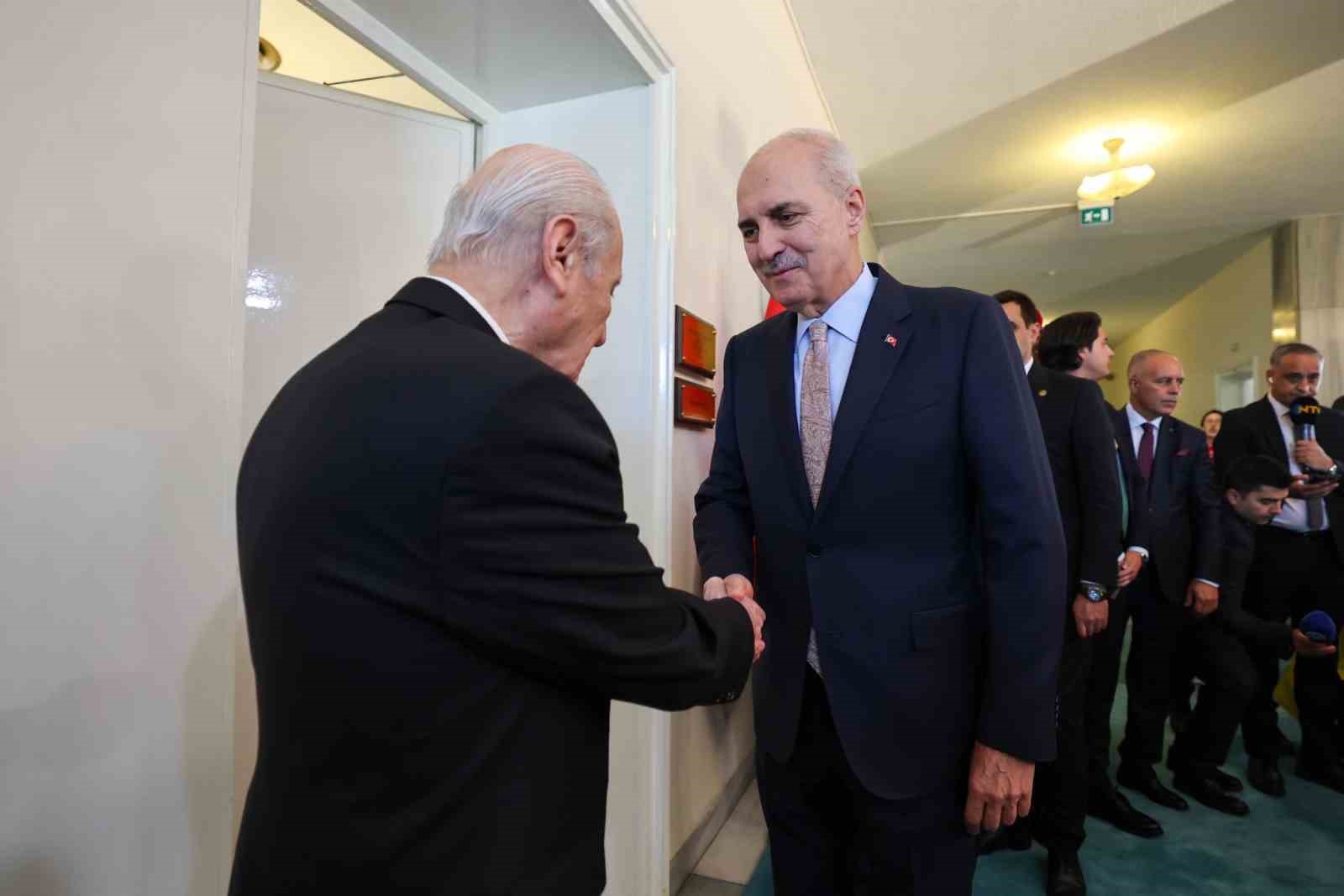 TBMM Başkanı Kurtulmuş’tan Bahçeli’ye ziyaret