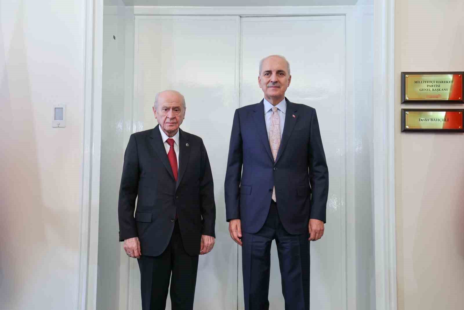 TBMM Başkanı Kurtulmuş’tan Bahçeli’ye ziyaret