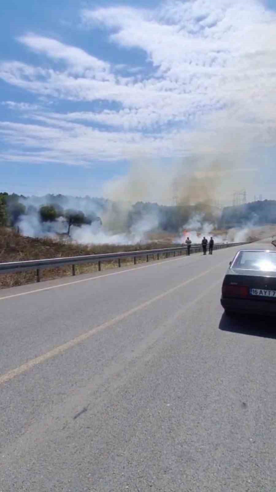 Sultangazi’de otluk alanda çıkan yangın ormana sıçradı
