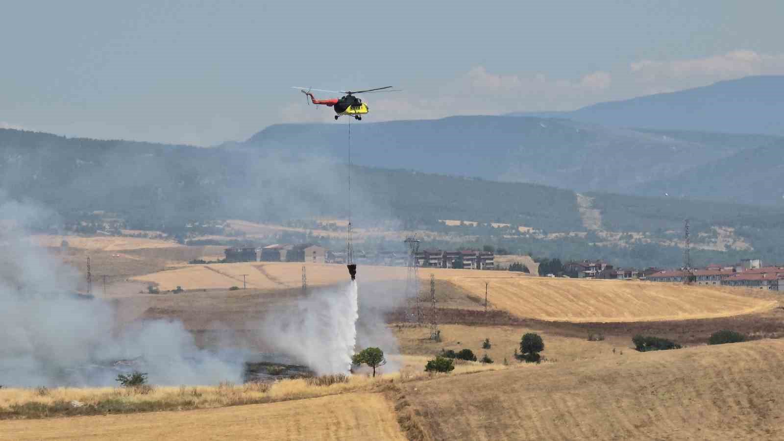 Safranbolu’daki anız yangını kontrol altına alındı