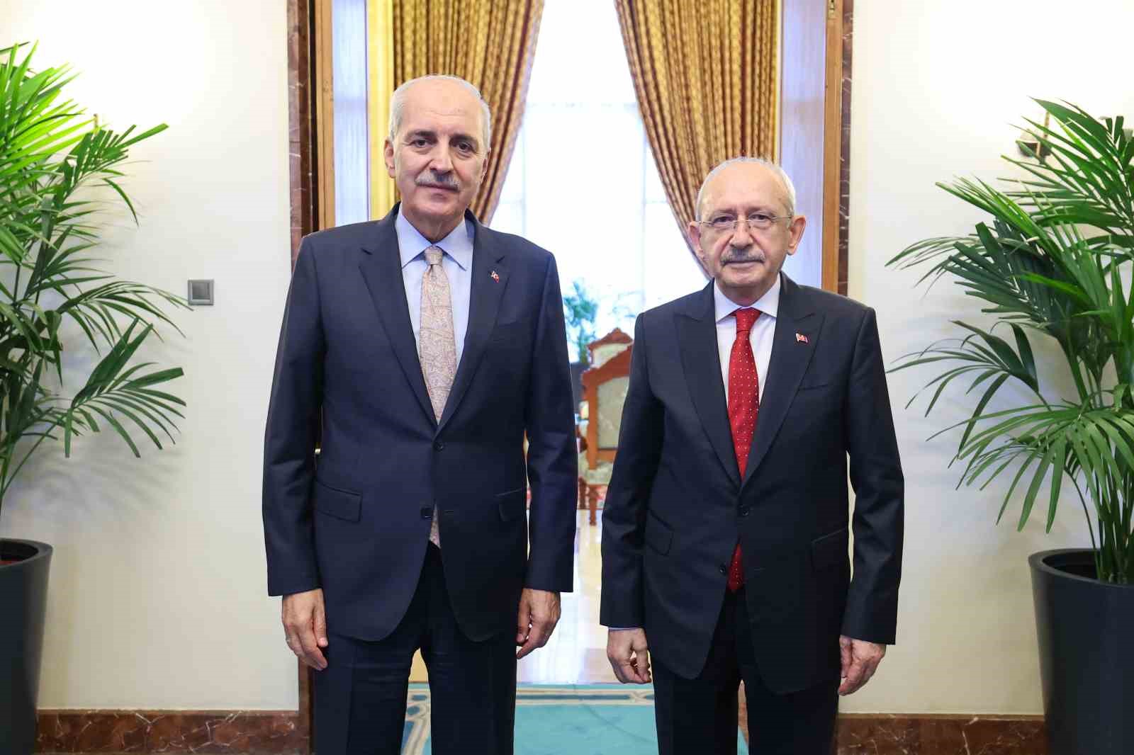 TBMM Başkanı Kurtulmuş, CHP Genel Başkanı Kılıçdaroğlu ile görüştü