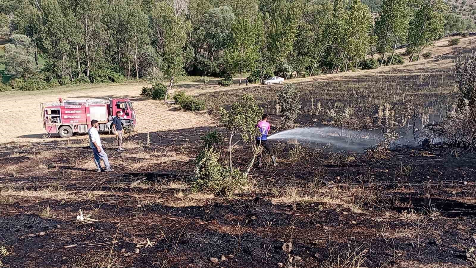 Tokat’ta örtü yangını: 15 dönüm ekili arazi küle döndü